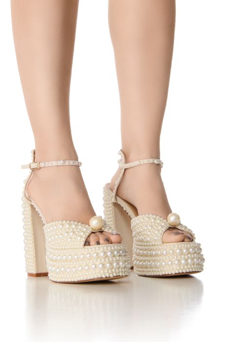 AZALEA WANG BRISSA PEARL PLATFORM SANDAL