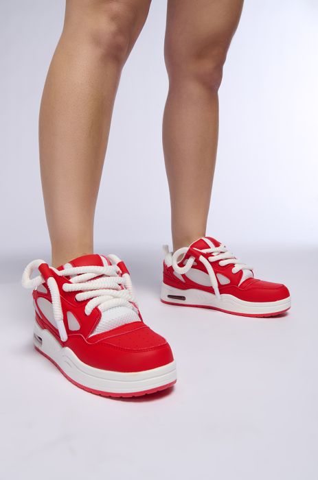 AZALEA WANG CHANTOL RED SNEAKER IN RED