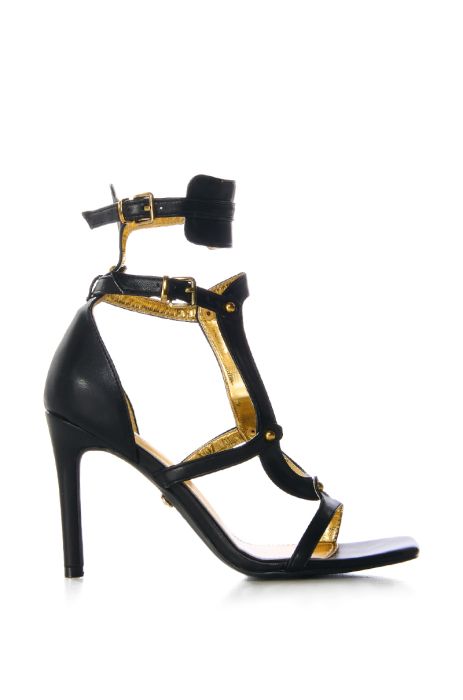 AZALEA WANG FABBI BLACK GLADIATOR SANDAL