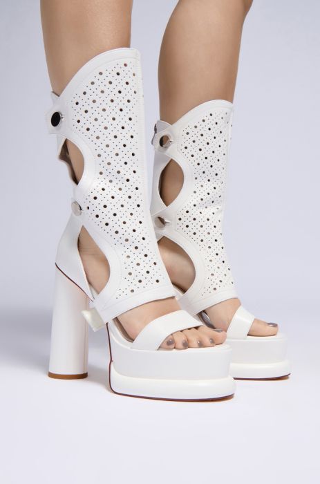 AZALEA WANG KWAME WHITE GLADIATOR SANDAL