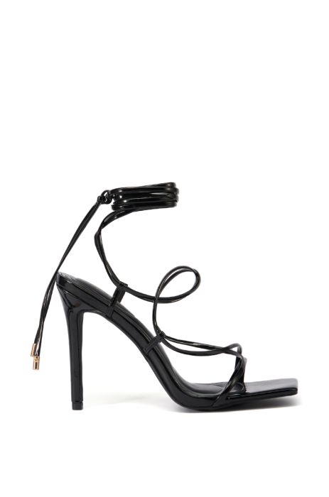 AZALEA WANG LAURA BLACK STILETTO SANDAL