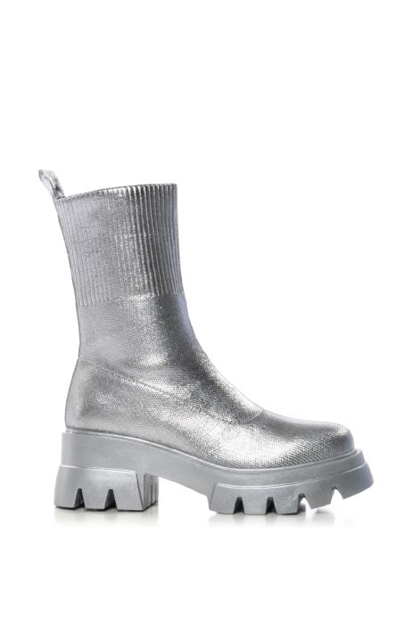 AZALEA WANG MITTY SILVER BOOTIE