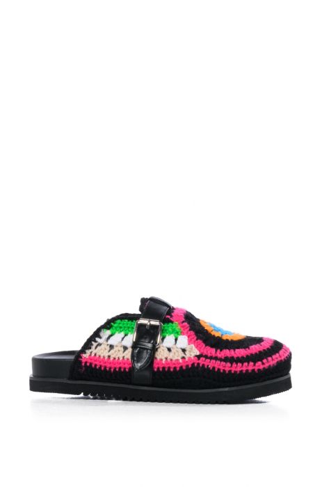 AZALEA WANG MURPHY CROCHET CLOG IN BLACK MULTI