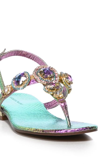 AZALEA WANG OKI EMBELLISHED SANDAL IN MULTI