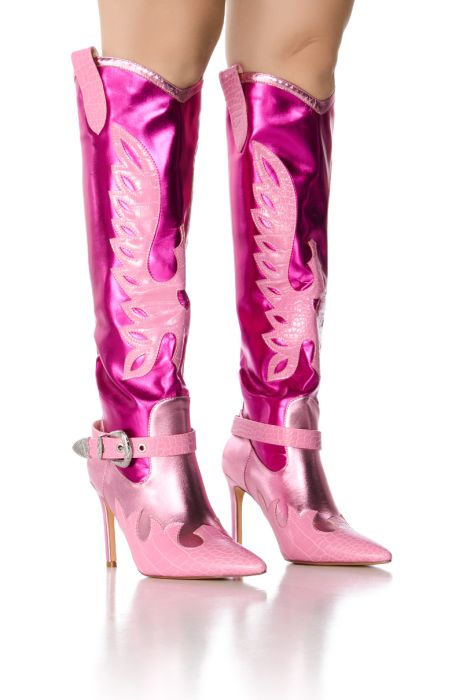 AZALEA WANG PINKSTER WESTERN STILETTO BOOT