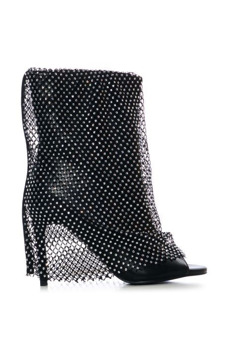 AZALEA WANG RIESLIN MESH BOOTIE IN BLACK