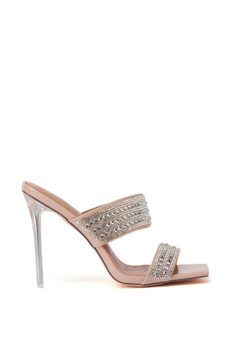 AZALEA WANG YONAH NUDE RHINESTONE SANDAL