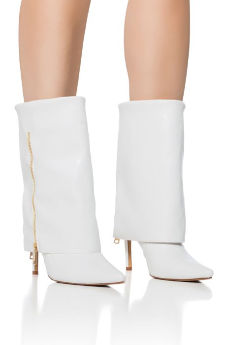 AZALEA WANG ZAHAVIA WHITE BOOTIE