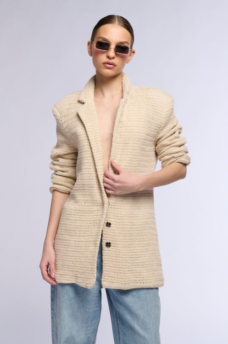 CLASSIC OVERSIZED CROCHET BLAZER