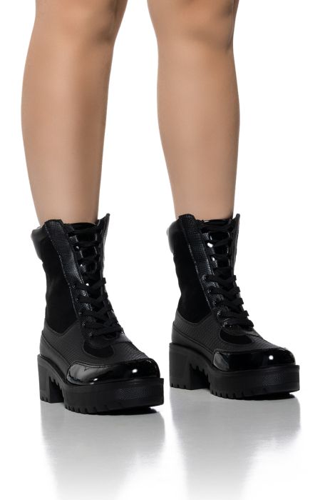 COMMANDER BLACK COMBAT BOOTIE