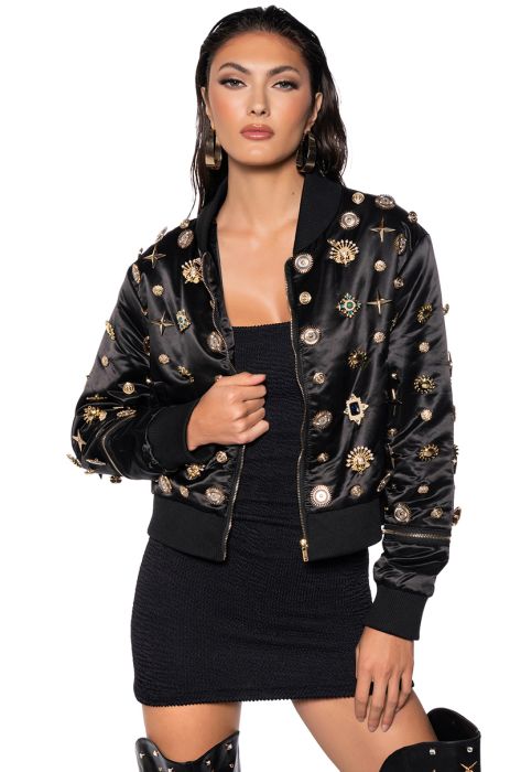 ENDERS TRINKET CHARM BOMBER IN BLACK