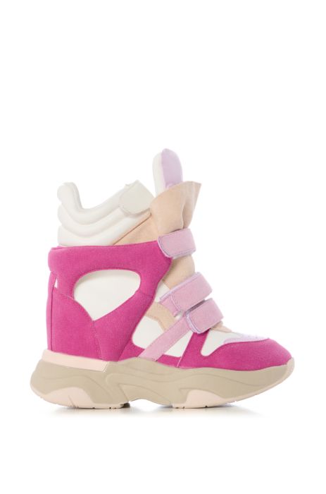 MARANTO CHUNKY PINK WEDGE HEEL SNEAKER