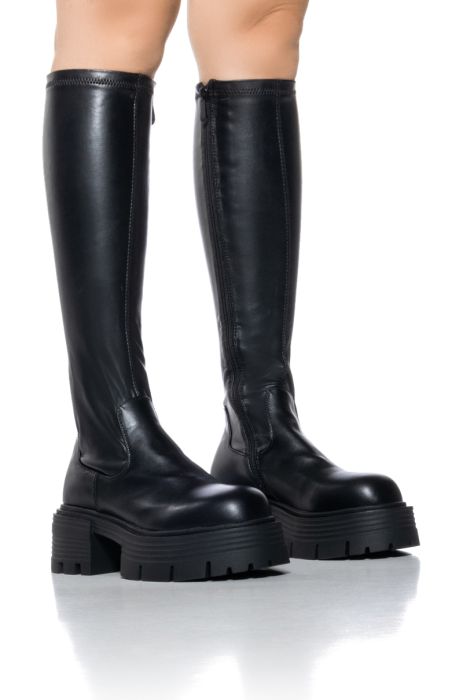 **SLIM FIT** AZALEA WANG LYNX BOOT WITH 4 WAY STRETCH IN BLACK