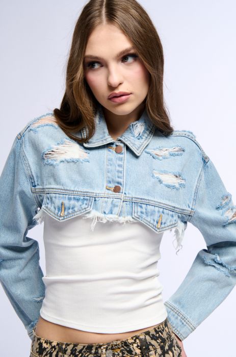 ULTRA CROP DENIM JACKET